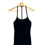 Black Halterneck Ribbed Tank Top / COURREGES - Size L