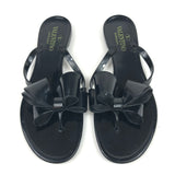 Black Jelly Flip Flop Flats / VALENTINO - Size 38