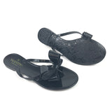 Black Jelly Flip Flop Flats / VALENTINO - Size 38