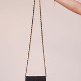 Black Jersey Mini Chain Bag / CHANEL