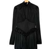 Black Jersey Mock Neck Mini Dress / PACO RABANNE & H&M - Size 36