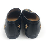 Black JORDAAN Embroidered Bees and Stars Horsebit Leather Loafers / GUCCI - Size 37