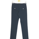 Black KALIROK Pleated Slim Leg Cotton Tailored Pants / ISABEL MARANT - Size 36