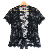 Black Lace Cardigan / ALAIN MANOUKIAN - Size 38