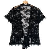 Black Lace Cardigan / ALAIN MANOUKIAN - Size 38