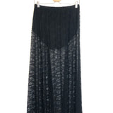 Black Lace Midi Skirt - One Size