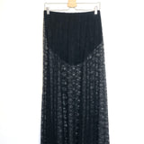 Black Lace Midi Skirt - One Size