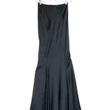 Black LARAMIE Satin Maxi Skirt / SOLACE LONDON - Size 34