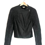 Black leather Biker Jacket / MANOUSH - Size 36