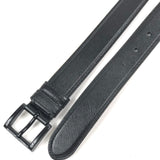 Black Leather Buckled Belt / PRADA - Size 85 cm