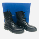 Black Leather Combat Boots - model MCKENZEE / STUART WEITZMAN - Size 36.5