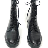 Black Leather Combat Boots - model MCKENZEE / STUART WEITZMAN - Size 36.5