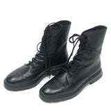 Black Leather Combat Boots - model MCKENZEE / STUART WEITZMAN - Size 36.5