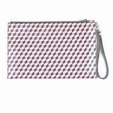 Black Leather Geometric Print Clutch Bag / PRADA