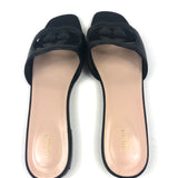 Black Interlocking G Cutout Leather Sandals / GUCCI - Size 40