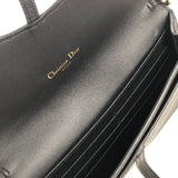 Black Leather Saddle Wallet on Chain / DIOR