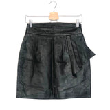 Black Leather Skirt / BERENICE - Size S