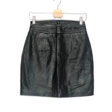 Black Leather Skirt / BERENICE - Size S