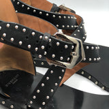 Black Leather Studded Sandals / GIVENCHY - Size 38