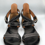 Black Leather Studded Sandals / GIVENCHY - Size 38