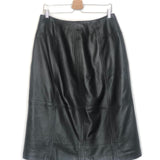 Black Leather Zip Pencil Skirt / AUTOGRAPH - Size 40