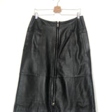 Black Leather Zip Pencil Skirt / AUTOGRAPH - Size 40