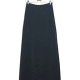Black LEO Satin Maxi Skirt / SECOND SUMMER - Size S