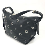 Black LEYDEN Eyelet Leather Shoulder Bag / ISABEL MARANT