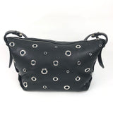 Black LEYDEN Eyelet Leather Shoulder Bag / ISABEL MARANT