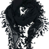 Black Light Fabric Trimmed Scarf / SAINT LAURENT