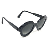 Black LIPSTIK Faceted Acetate Sunglasses / FOLC