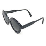Black LIPSTIK Faceted Acetate Sunglasses / FOLC
