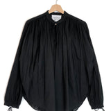 Black Logo Embroidered Hand Bloom Cotton Oversized Top / LAURENCE BRAS - Size 0