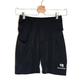 Black LOGO Print Cycling Shorts / BALENCIAGA - Size S