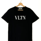 Black Logo Printed Cotton T-shirt / VALENTINO - Size XS
