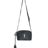 Black LOU Matelasse Chevron Leather Camera Bag / SAINT LAURENT