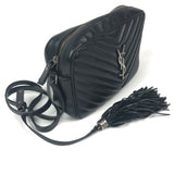 Black LOU Matelasse Chevron Leather Camera Bag / SAINT LAURENT