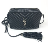 Black LOU Matelasse Chevron Leather Camera Bag / SAINT LAURENT
