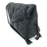 Black LOULOU Quilted Puffer Shoulder Bag with Black Hardware / SAINT LAURENT
