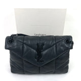 Black LOULOU Quilted Puffer Shoulder Bag with Black Hardware / SAINT LAURENT