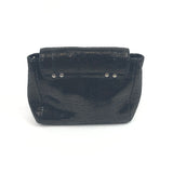 Black LULU JW Lamé Leather Mini Shoulder Bag / JEROME DREYFUSS - Size 13cm