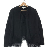 Black MALDIVES Asymmetric Fringed Cardigan / MAJE - Size 1
