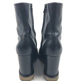 Black MANON Leather Wedges Boots / CELINE - Size 38