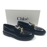 Black MARCIE Leather Loafers / CHLOE - Size 37