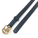 Black MARMONT 2cm Leather Belt / GUCCI - Size 80cm