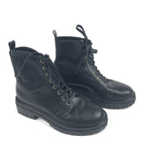 Black MARTIS Leather Combat Shoes / GIANVITTO ROSSI - Size 38.5