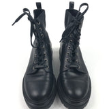 Black MARTIS Leather Combat Shoes / GIANVITTO ROSSI - Size 38.5