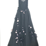 Black MATCHMAKER Daisy Embellished Linen and Silk-Blend Gauze Maxi Dress / ZIMMERMANN - Size 0