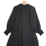 Black MEADOW Organic Cotton Lace-trimmed Long Sleeves Mini Dress / CLEOBELLA - Size S