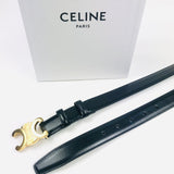 Black Medium Triomphe Belt in Taurillon Leather Belt / CELINE - Size 90cm